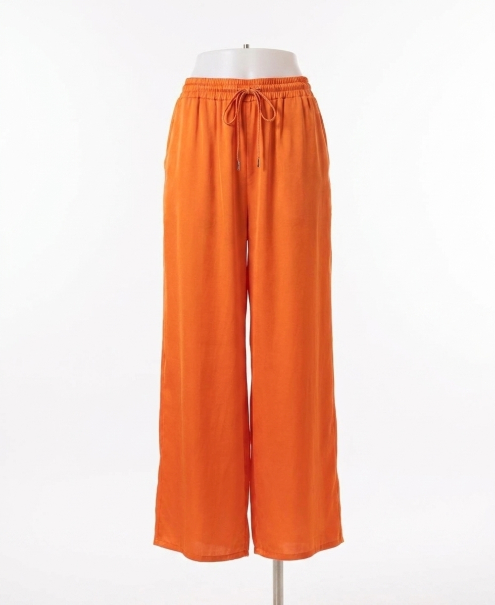 NEW MADE IN ITALY wide leg palazzo pants in orange